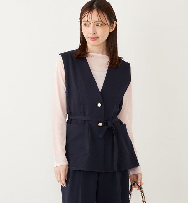 SHIPS Colors 「SHIPS Colors:〈洗濯機可能〉シアー テレコ ボートネック インナー」|Tシャツ・カットソー|