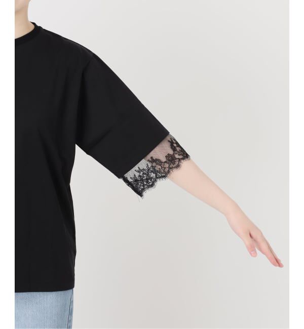 IENA「リバーレースコンビTシャツ」|Tシャツ・カットソー|