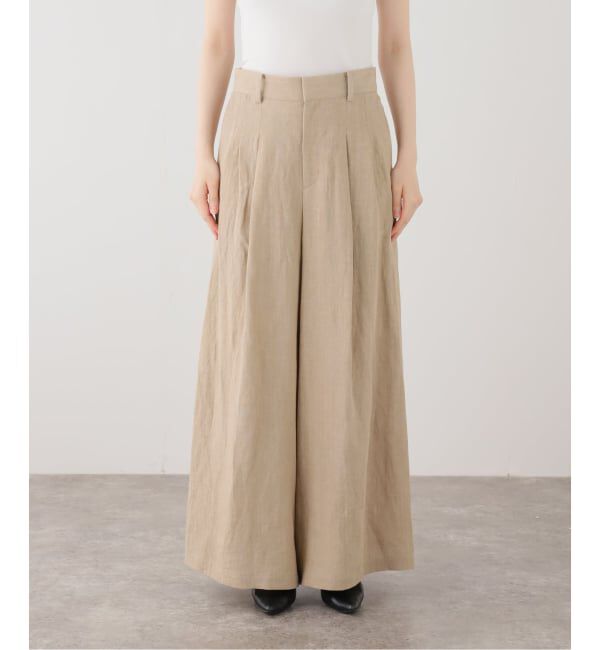 journal standard L'essage「《セットアップ可》トリプルリネンキュロットパンツ」|スラックス|