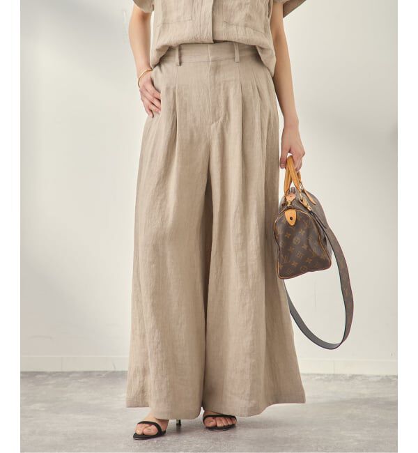 journal standard L'essage「《セットアップ可》トリプルリネンキュロットパンツ」|スラックス|