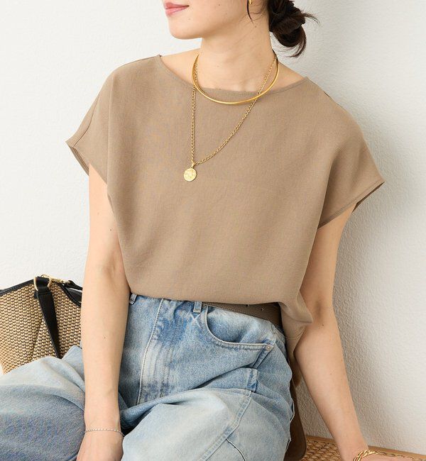  「【セットアップ着用可能/ドライタッチ/シワになりにくい】メッシュフレンチブラウス」|シャツ・ブラウス|