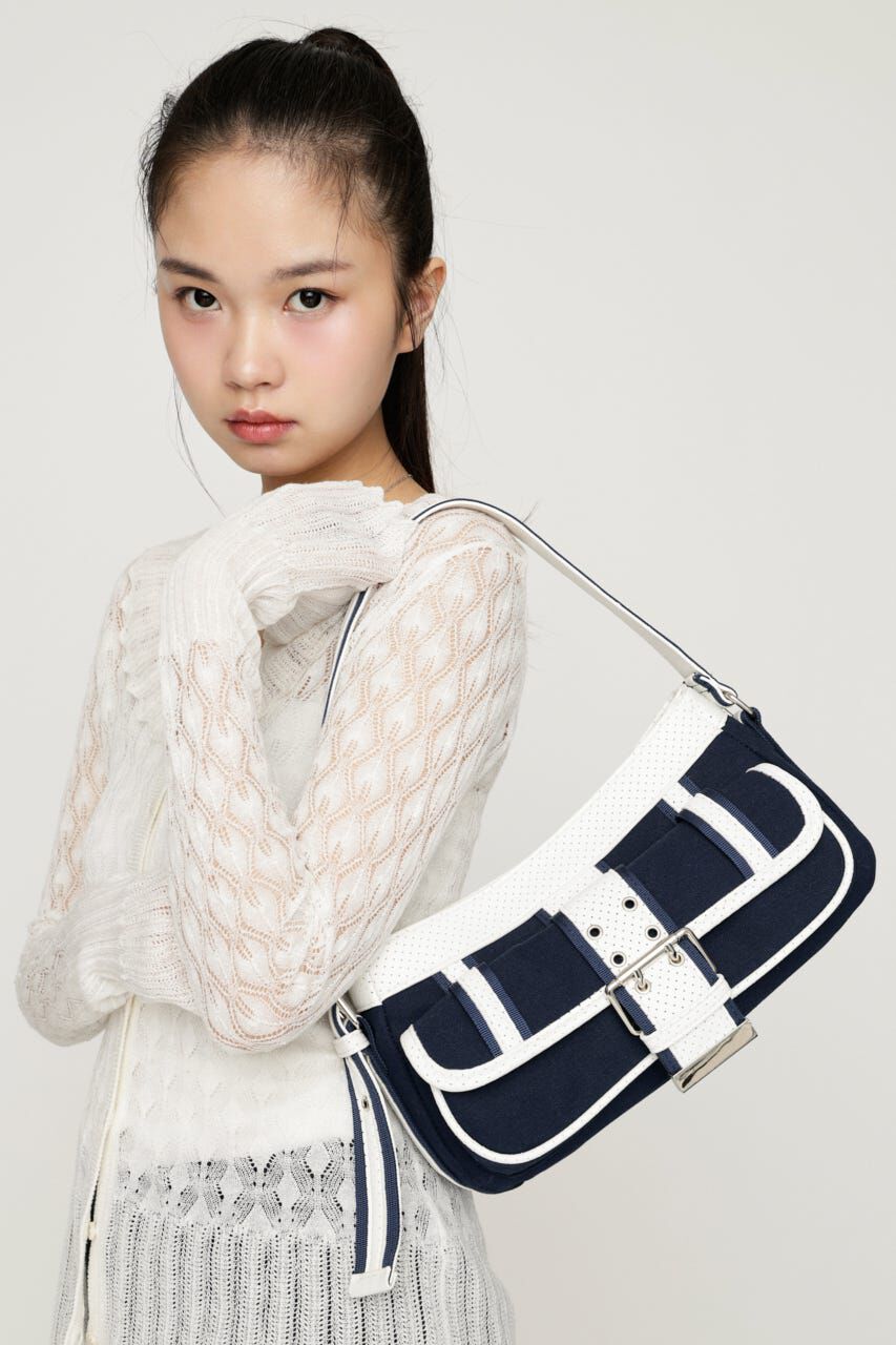 SLY「FRONT BUCKLE HOBO バッグ」|その他|NVY