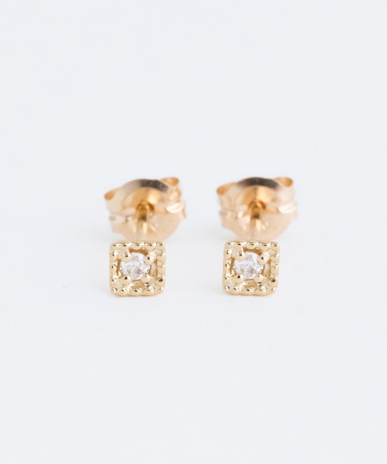 JUPITER「【K10】ダイヤモンドスクエアピアス」|ピアス|