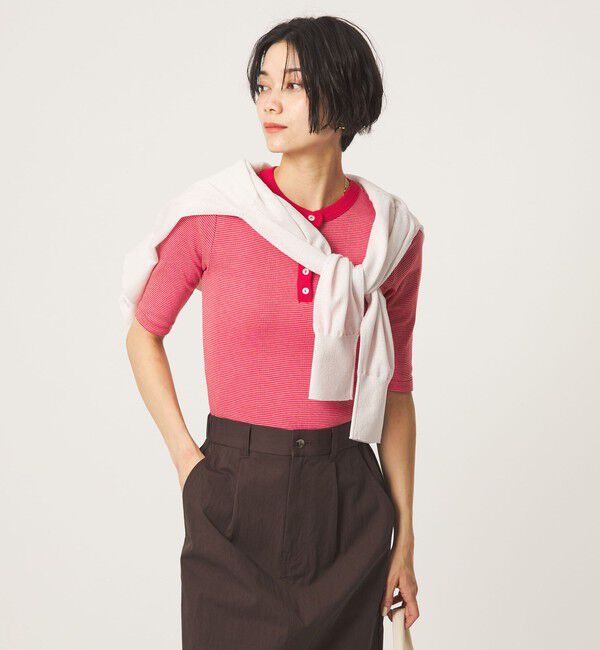 UNITED ARROWS green label relaxing「＜Robert P. Miller＞ヘンリーネック 5分袖 プルオーバー カットソー」|Tシャツ・カットソー|