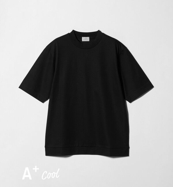 UNITED ARROWS green label relaxing「A+ COOL スムース クルーネック カットソー -吸水速乾・抗菌-」|Tシャツ・カットソー|BLACK