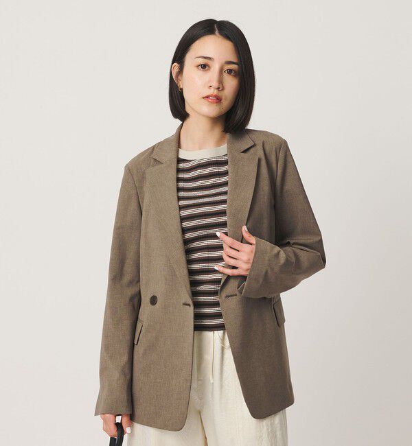 BEAUTY&YOUTH UNITED ARROWS「ポリエステル ダブルジャケット 吸水速乾 防シワ ウォッシャブル」|テーラードジャケット|