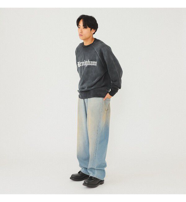 BEAMS「BEAMS｜Wide Denim Pants｜5ポケット ヴィンテージディテール｜スピンドル仕様 ベルトレス」|デニム|