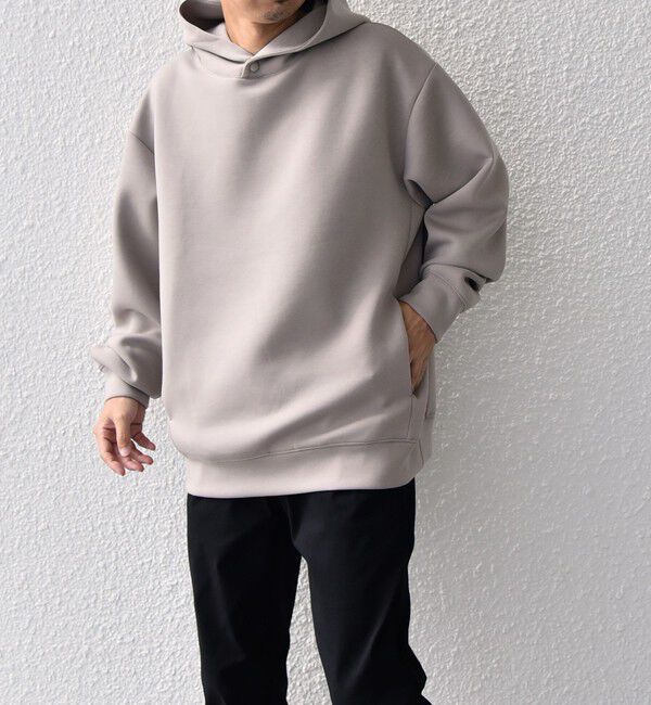 SHIPS any「SHIPS any: カラー ダンボール スナップ プルオーバー パーカー 25AW◇」|パーカー|ベージュ