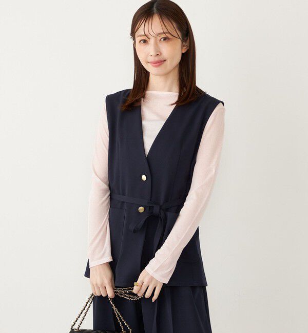 SHIPS Colors 「SHIPS Colors:〈洗濯機可能〉シアー テレコ ボートネック インナー」|Tシャツ・カットソー|
