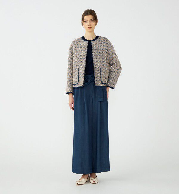 Ballsey「Blueberry Tarte クルーネックジャケット」|ノーカラージャケット|