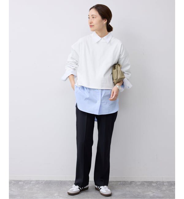 SLOBE IENA「ミニ裏毛カットオフショートプルオーバー」|Tシャツ・カットソー|