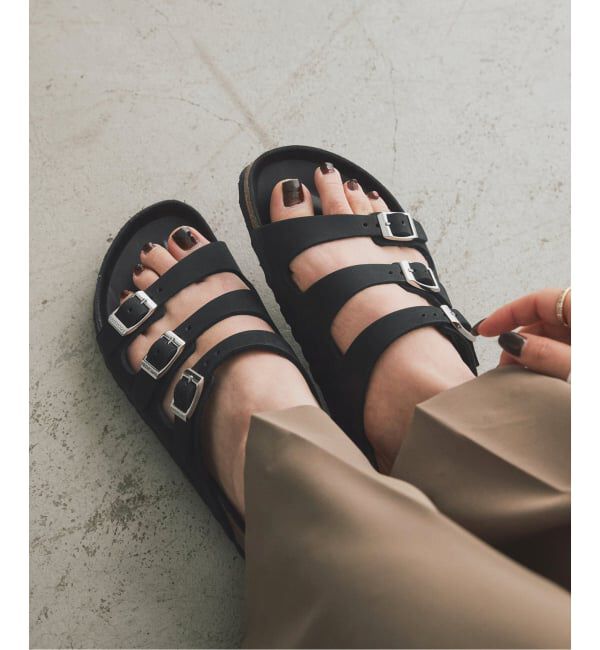 SLOBE IENA「BIRKENSTOCK/ビルケンシュトック SLOBE別注 Florida FR LENB Black 1032569」|サンダル|
