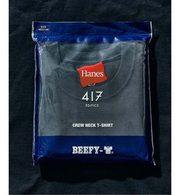 417 EDIFICE「【Hanes &times; 417 EDIFICE】別注 BEEFY CREW NECK T-SHIRT（MODERN FIT）」|Tシャツ・カットソー|