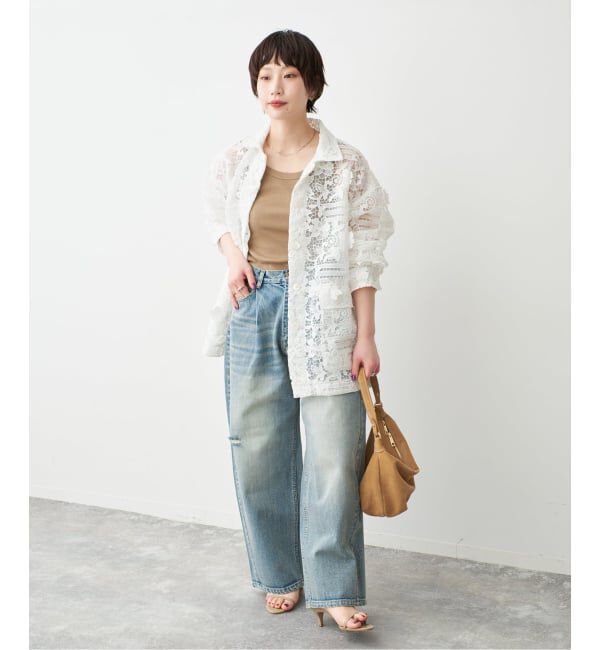 Spick and Span「《一部店舗+WEB限定》LAYAS/レイヤーズ レースシャツジャケット」|その他|
