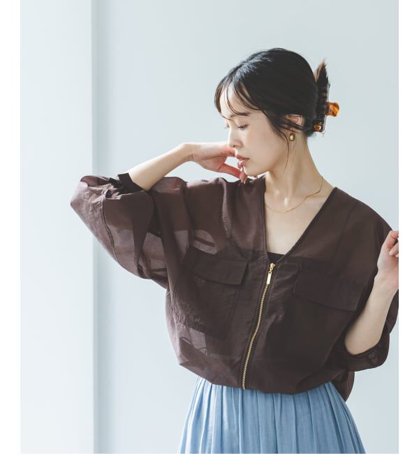 NOBLE「【洗える】フォギーシアーアウトポケットブルゾン」|その他|