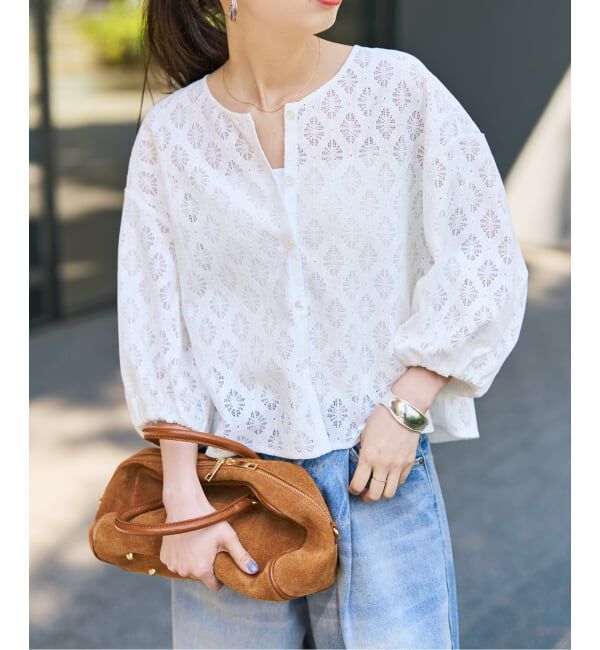 Spick and Span「《WEB限定》レースボレロブラウス」|シャツ・ブラウス|