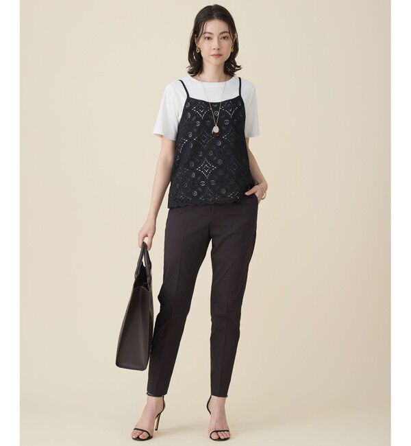 自由区「【2点SET】レースコンビ Tシャツ」|Tシャツ・カットソー|