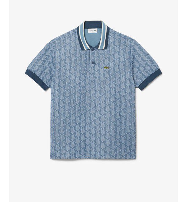 LACOSTE「モノグラムジャカード半袖ポロシャツ」|ポロシャツ|