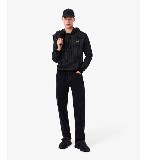 LACOSTE「オールオーバーモノグラムスウェットフーディー」|パーカー|