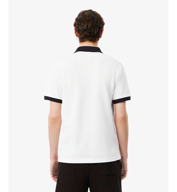 LACOSTE「配色コントラストリブ 2トーンポロシャツ」|ポロシャツ|