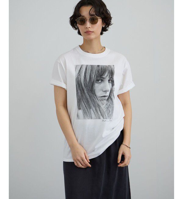 SALON adam et rope'「【COUTURE D'ADAM（クチュール ド アダム）】Jane / mono フォトT」|Tシャツ・カットソー|
