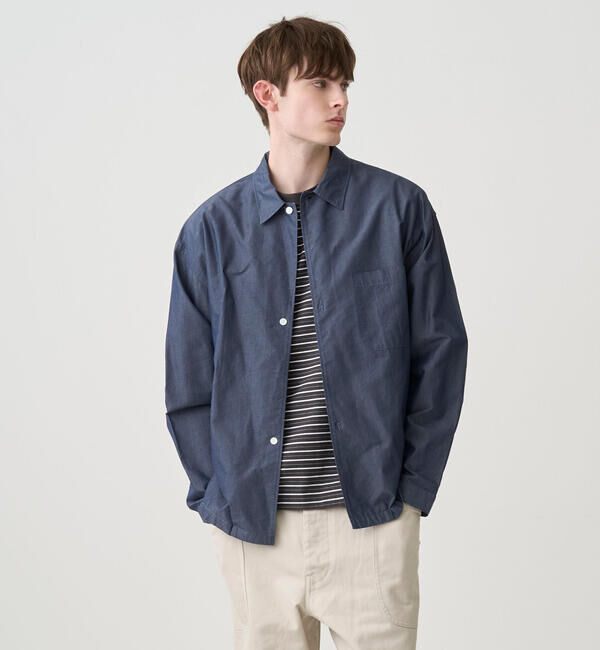 ORCIVAL「ORCIVAL | キュプラコットン レギュラーカラーアウターシャツ MEN」|シャツ・ブラウス|NAVY