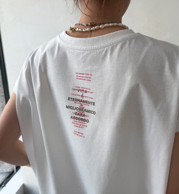  「【WEB限定】前後ロゴフレンチスリーブTEE」|Tシャツ・カットソー|