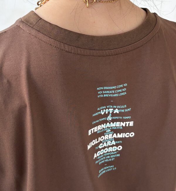  「【WEB限定】前後ロゴフレンチスリーブTEE」|Tシャツ・カットソー|