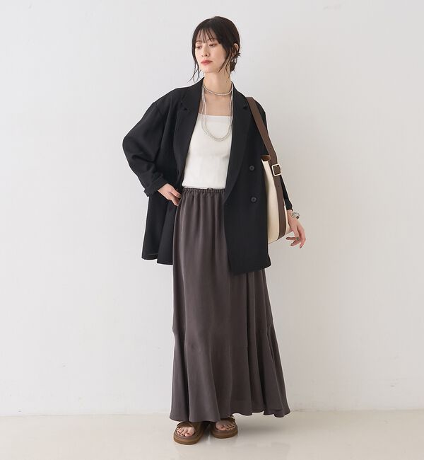 Rouge vif「【セットアップ対応】キュプラフィブリルイージーギャザースカート」|スカート|
