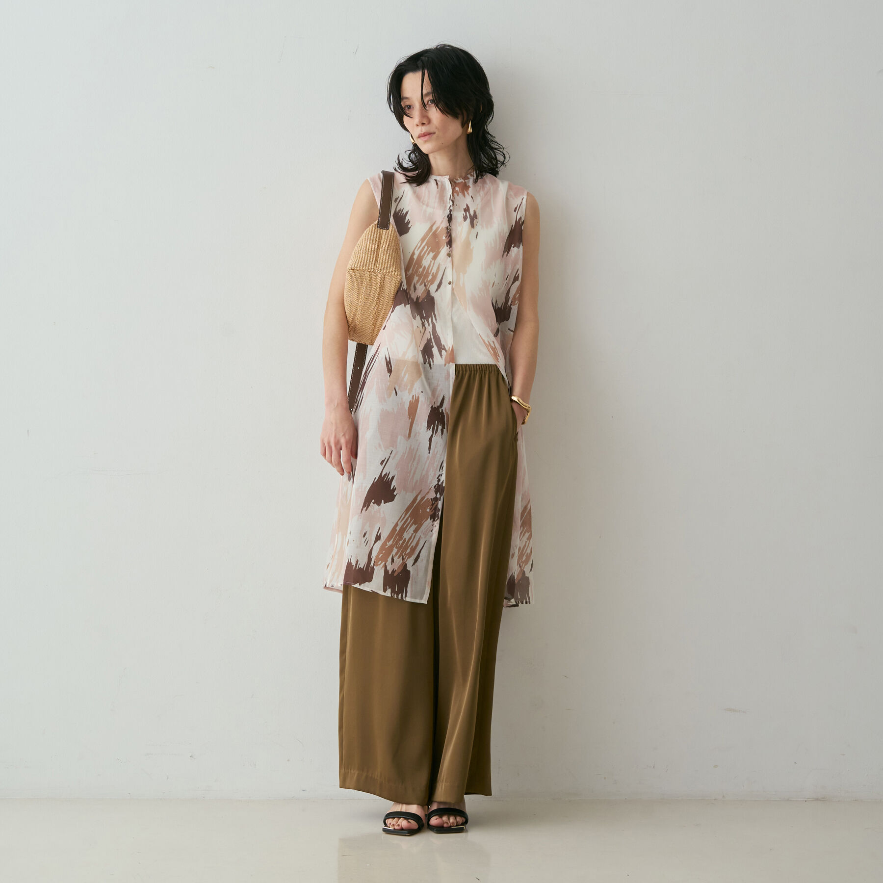 qualite「【Asuka Teramatsuさん着用/接触冷感・吸水速乾】クールサテンパンツ」|その他|
