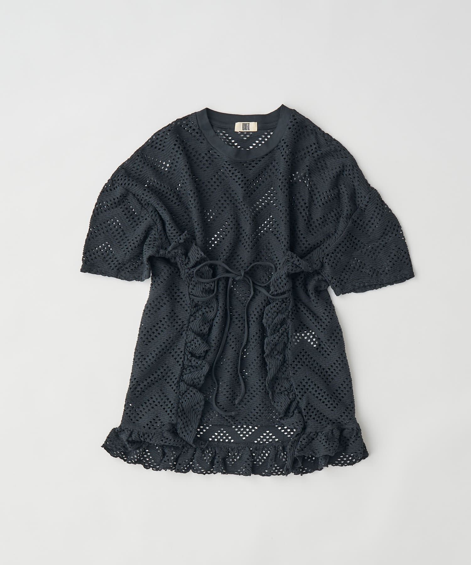 URBAN RESEARCH DOORS「unfil　MESHCOTTONJERSEYT-SHIRTS」|Tシャツ・カットソー|ブラック