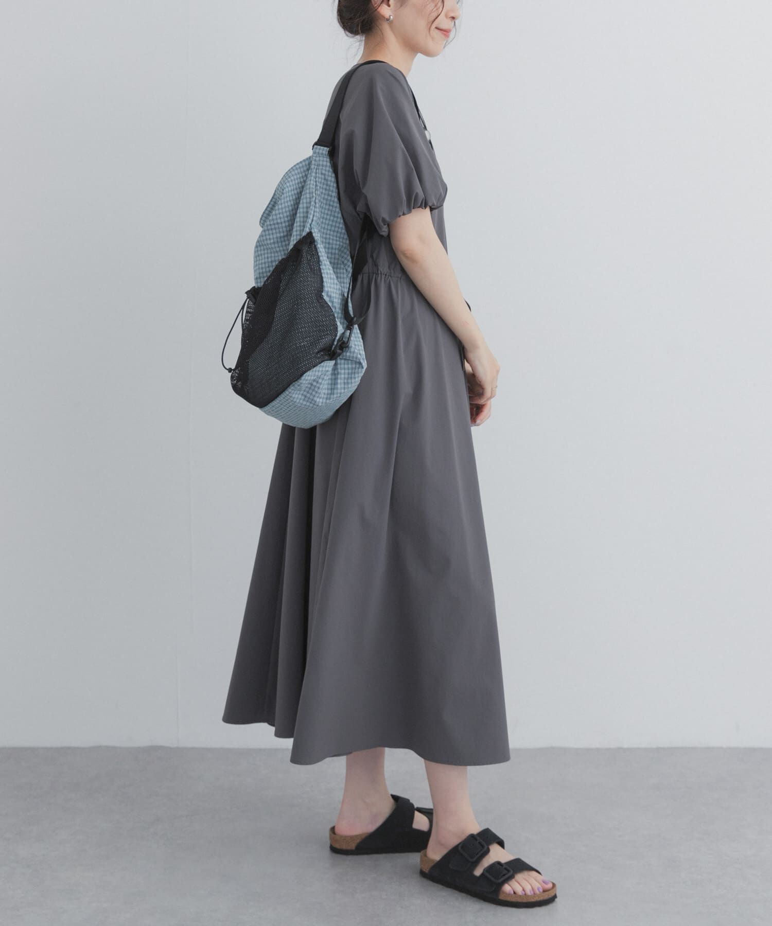 URBAN RESEARCH DOORS「撥水ウエストドロストワンピース」|ワンピース|