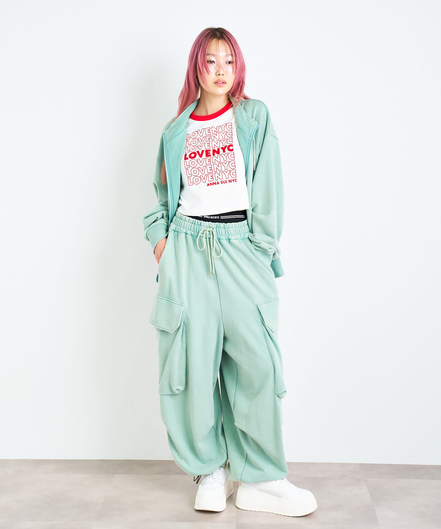SENSE OF PLACE by URBAN RESEARCH「ANNA SUI NYC　ビッグポケットバギースウェットパンツ」|その他|