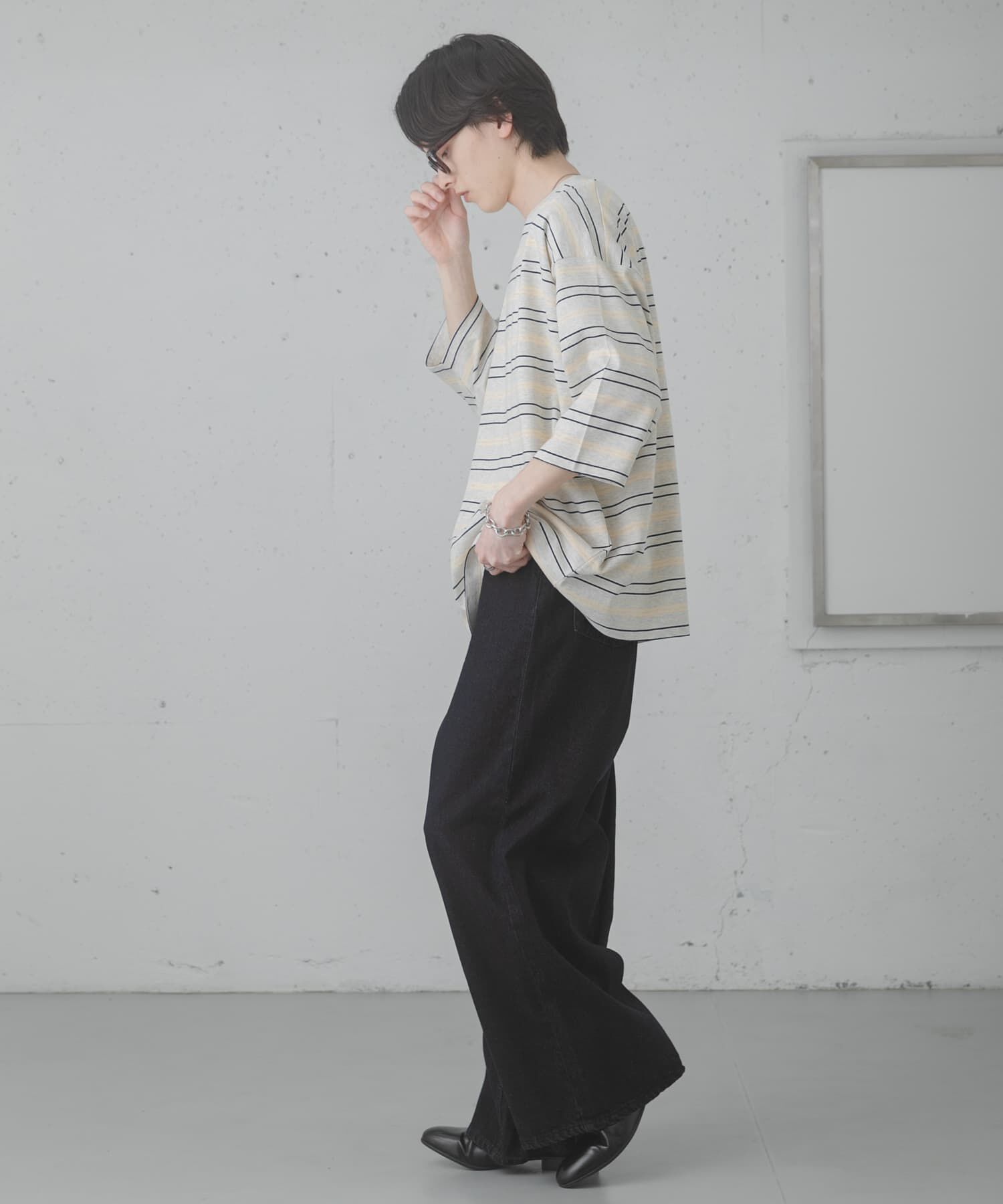 SENSE OF PLACE by URBAN RESEARCH「ボーダーエクストラルーズTシャツ」|Tシャツ・カットソー|