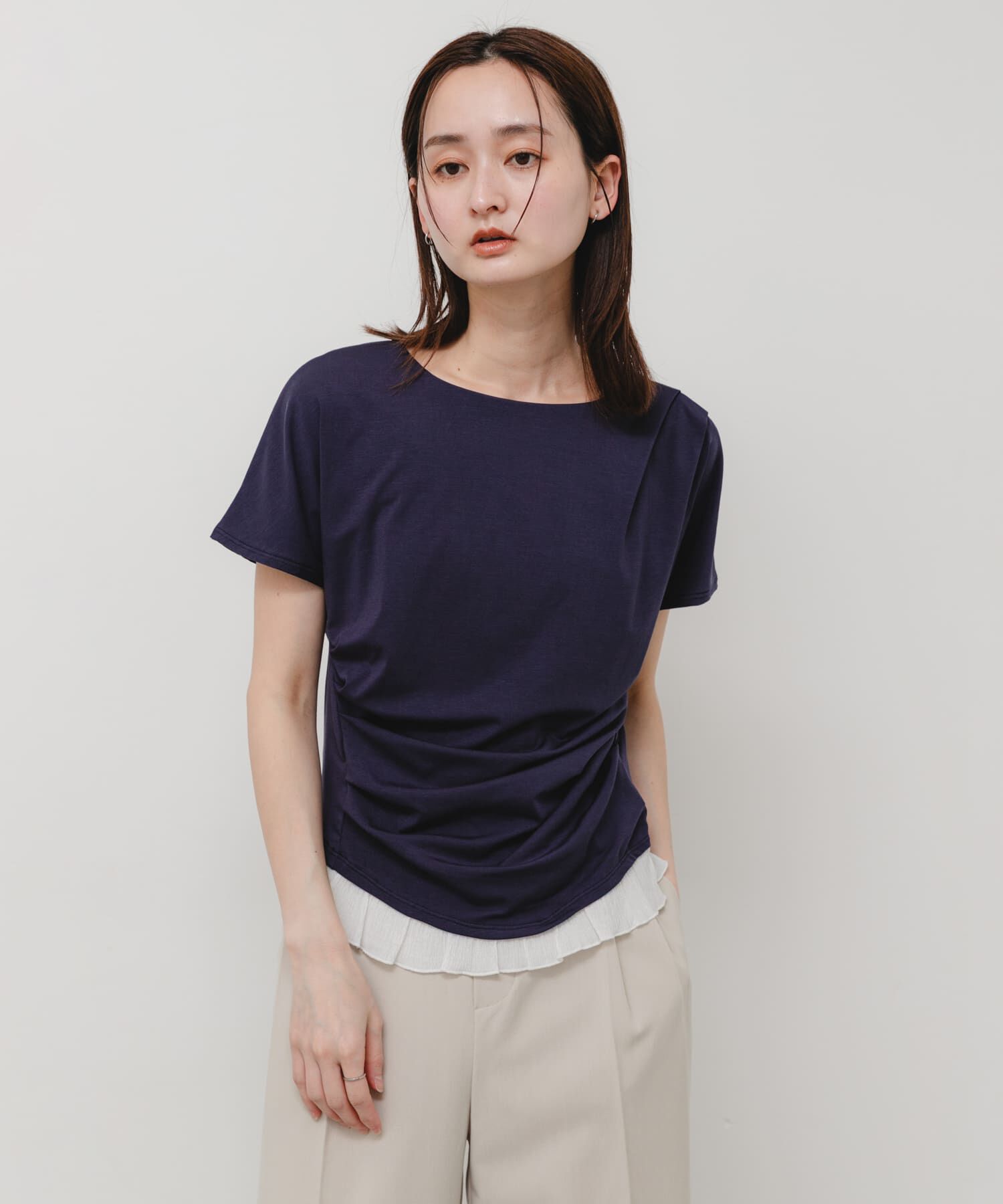 SENSE OF PLACE by URBAN RESEARCH「フリルドレープトップ」|Tシャツ・カットソー|