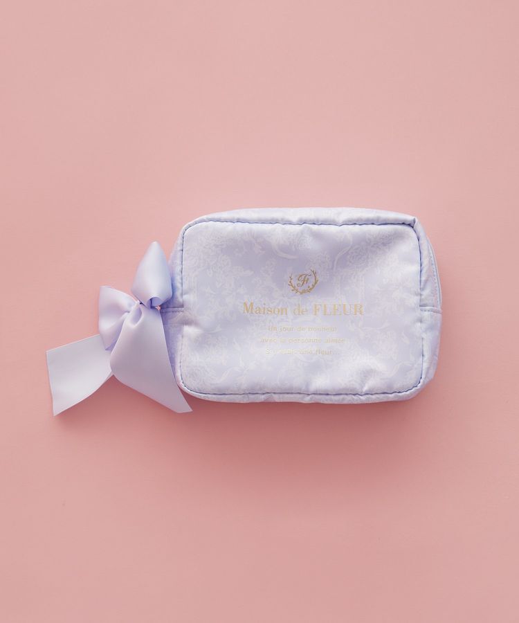 Maison de FLEUR「ブランドロゴマルチケース」|ポーチ|サックスブルー