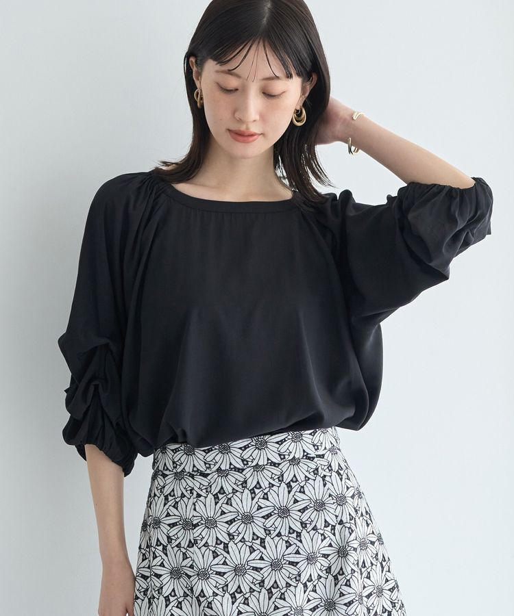 YECCA VECCA「ホイップスリーブブラウス」|シャツ・ブラウス|Black
