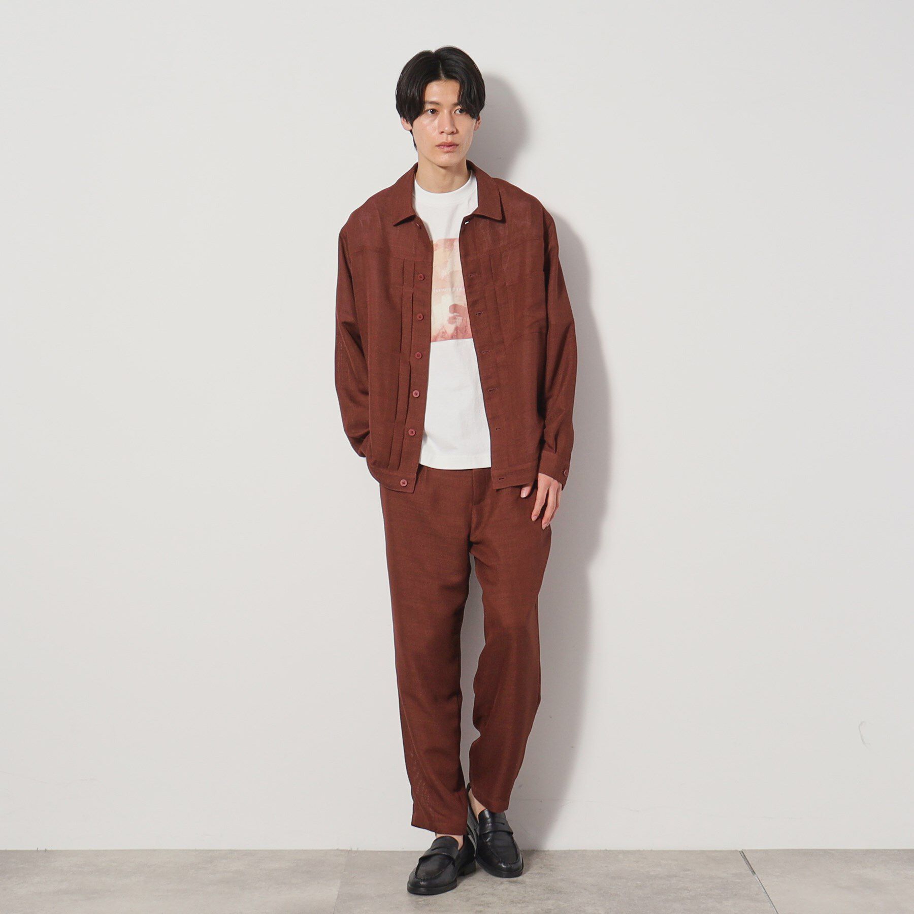 THE SHOP TK「パナマメッシュ シャツジャケット セットアップ可」|ブルゾン・スタジャン|