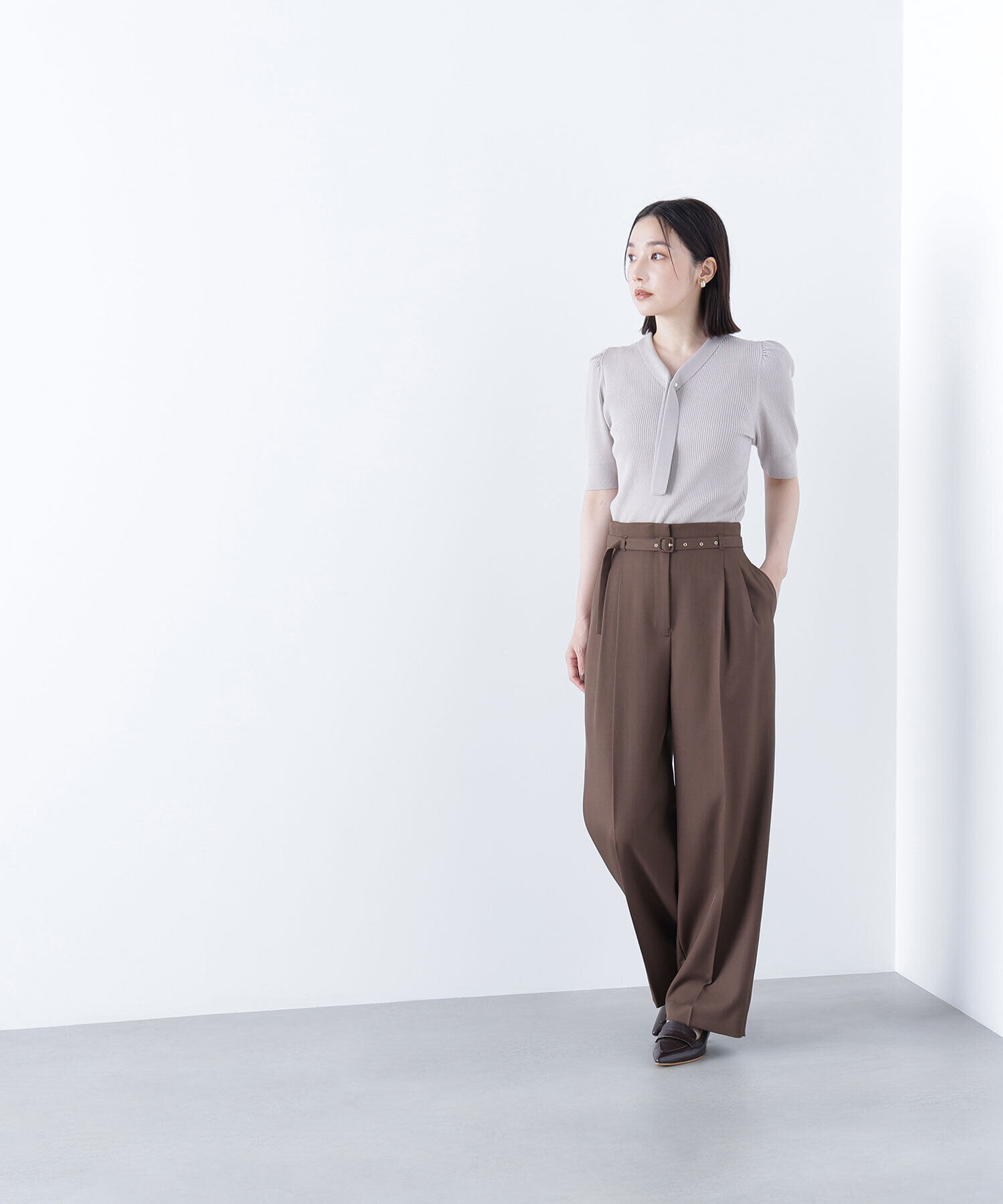  「くびれ仕込みベルテッドパンツ」|その他|