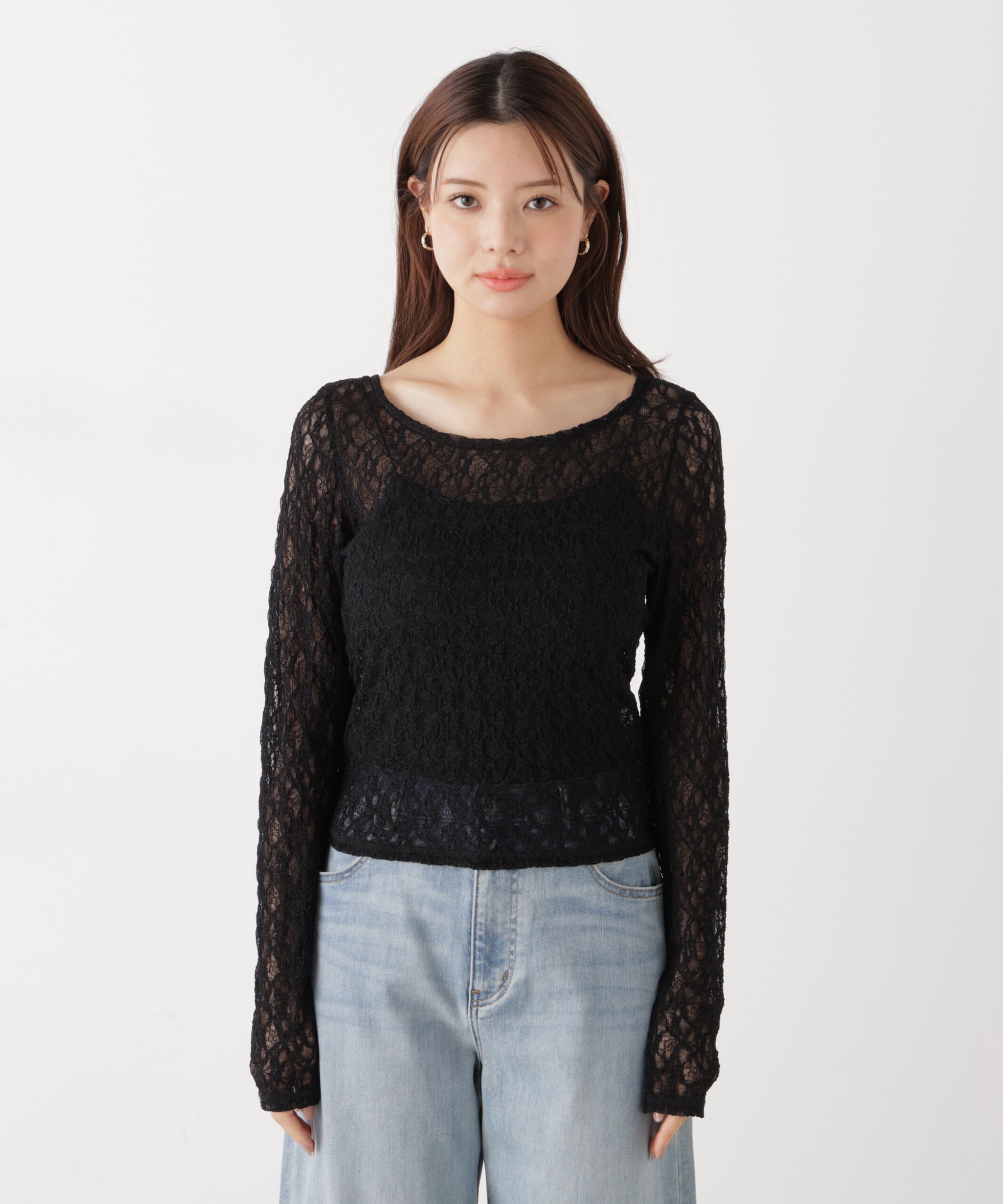 PROPORTION BODY DRESSING「〈a/mie〉ストレッチレース　26SS」|Tシャツ・カットソー|