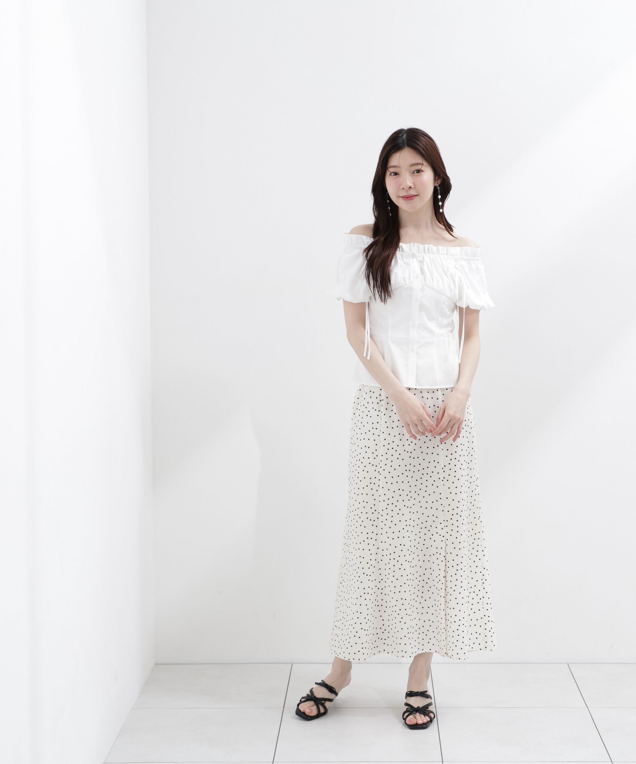 PROPORTION BODY DRESSING「＜青島心さんコラボ＞コラボオフショルリボンブラウス」|シャツ・ブラウス|