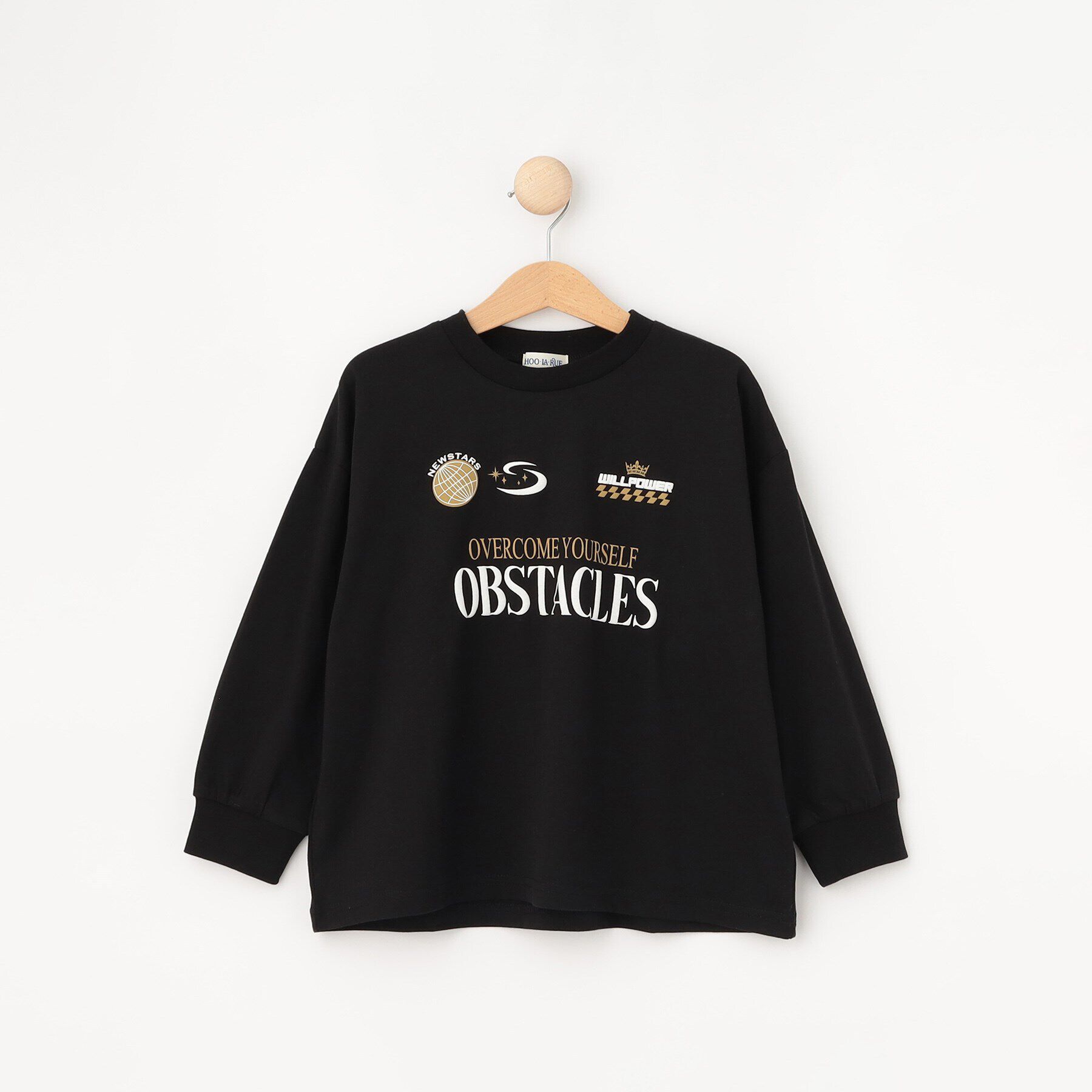 SHOO･LA･RUE「【100-150cm/洗える/兄弟リンク可】BOYSプリントアソートロンT」|Tシャツ・カットソー|ブラック(019)