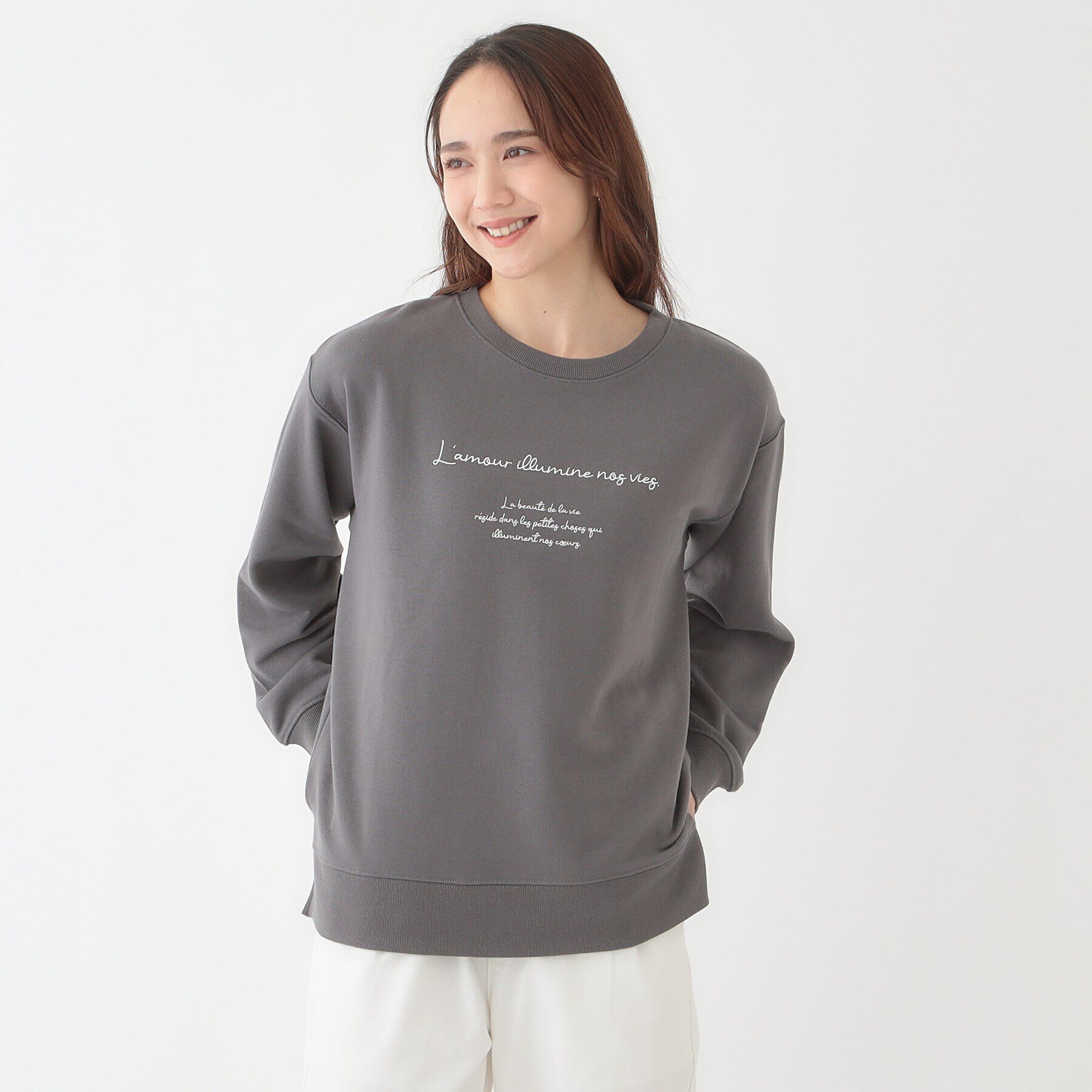 SHOO･LA･RUE「【洗える/S-LL】選べる3柄 グラフィックスウェット」|Tシャツ・カットソー|