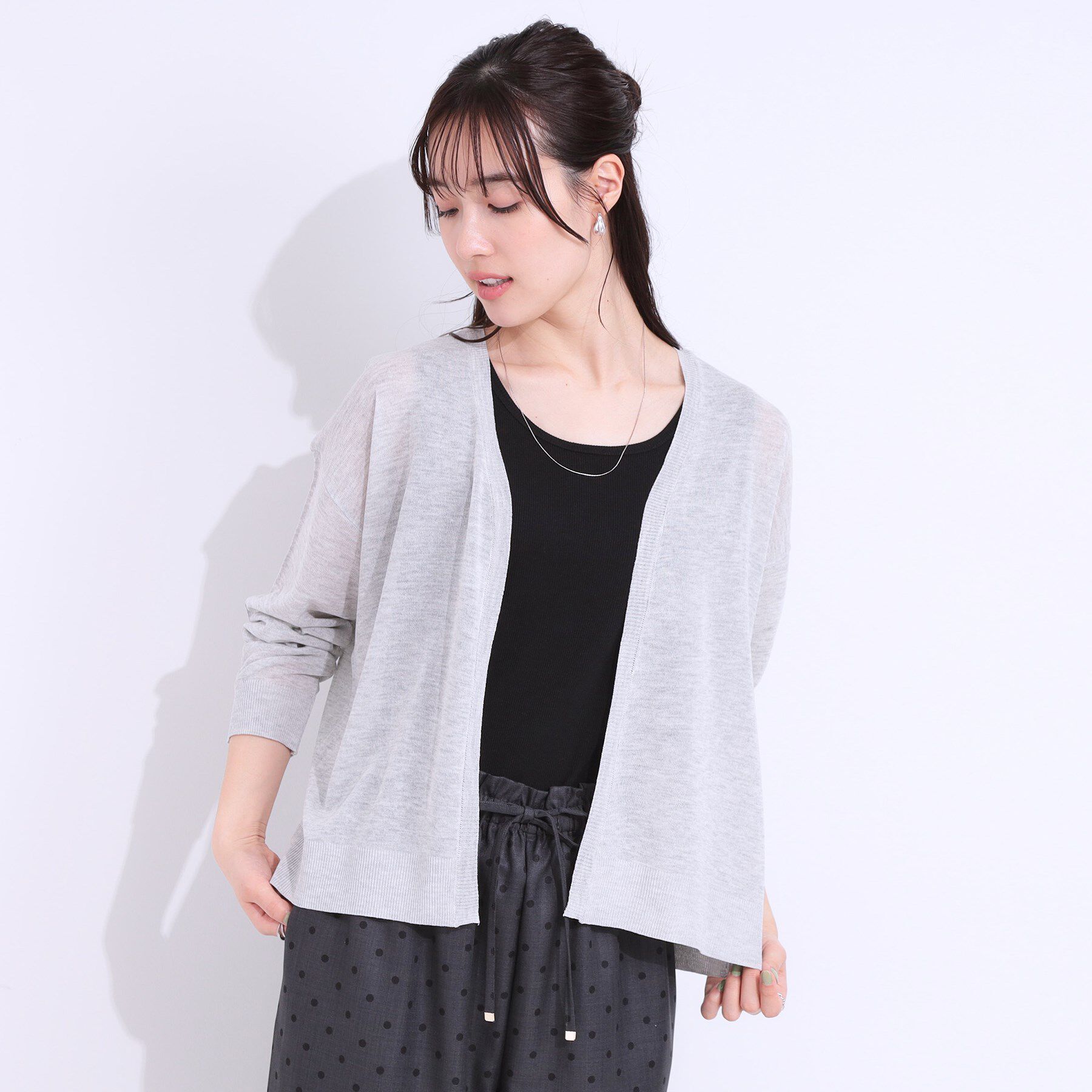 SHOO･LA･RUE「【洗える/S-LL】ナチュラル感が上品 サッと羽織れるカーディガン」|カーディガン|