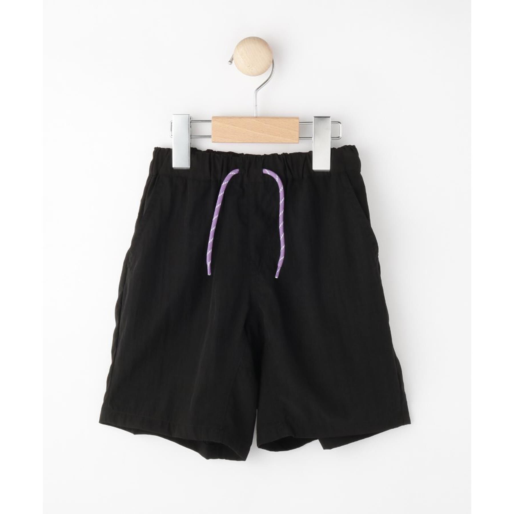 SHOO･LA･RUE「【100-150cm/ひんやり/水陸両用】配色コード使いハーフパンツ」|その他|ブラック(019)