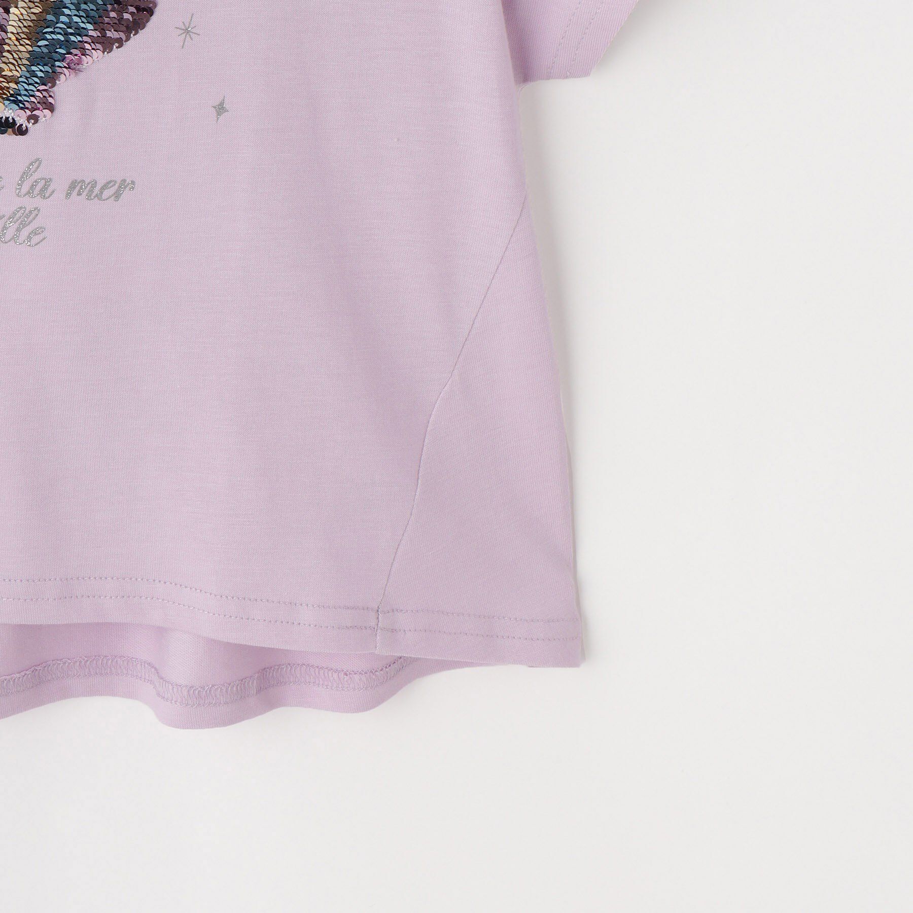 SHOO･LA･RUE「【100-150cm/ひんやり】スパンコールモチーフTシャツ」|Tシャツ・カットソー|