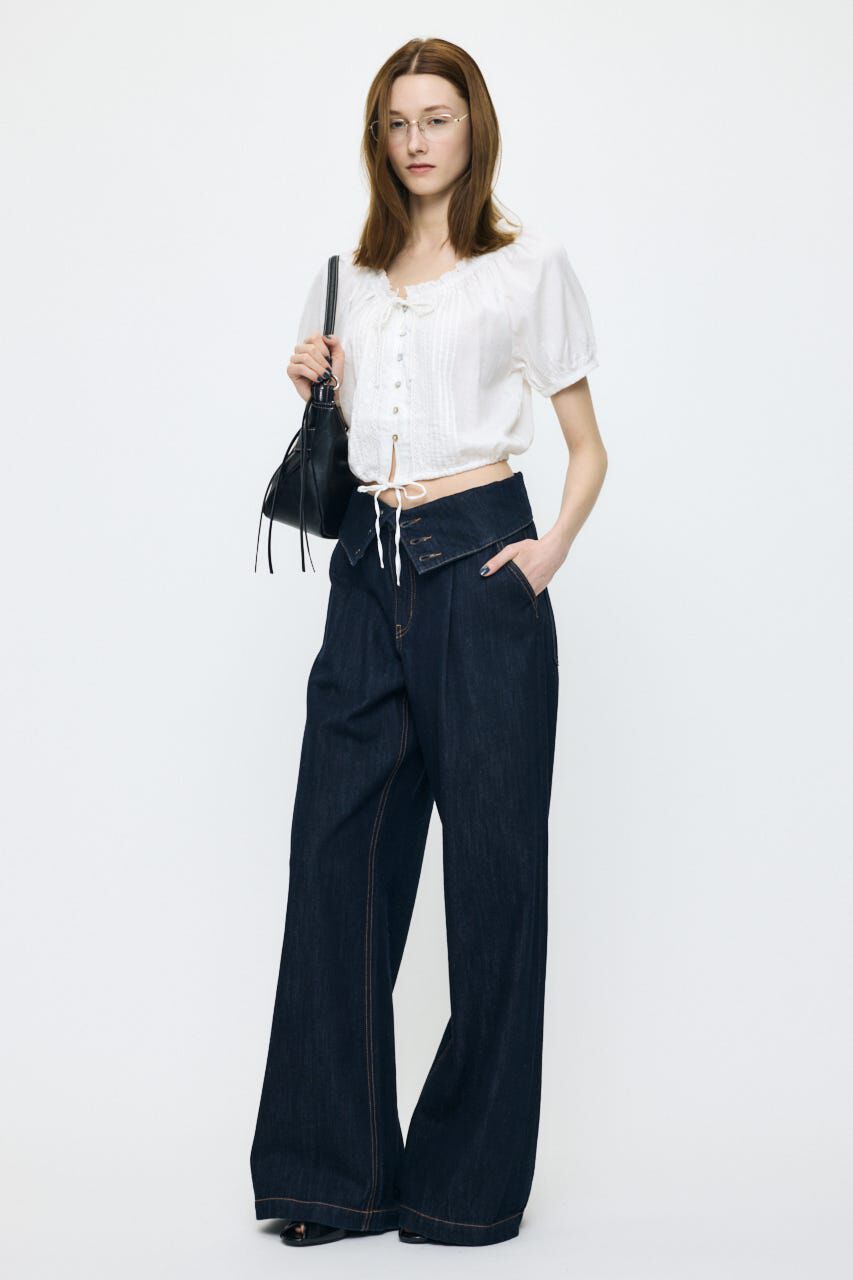 MOUSSY「SCOOP NECK PIN TUCK ブラウス」|シャツ・ブラウス|
