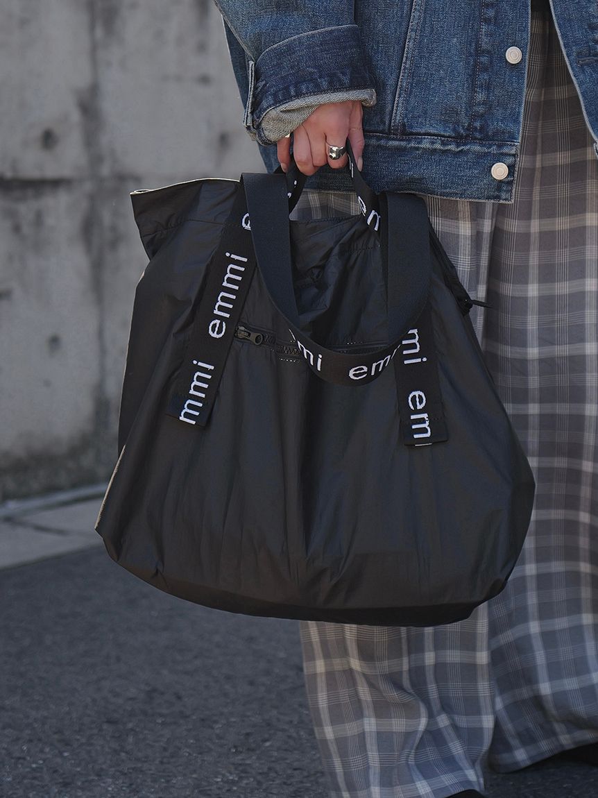 emmi atelier「【ONLINE限定】撥水emmiロゴビックトートバッグ」|トートバッグ|