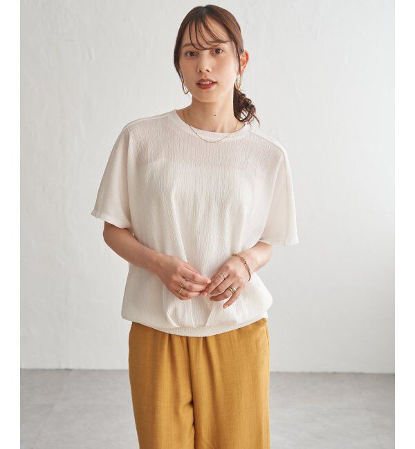 ikka「ジャガードドルマン裾タックプルオーバー」|その他|
