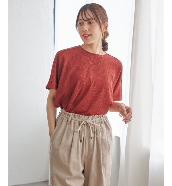 ikka「ジャガードドルマン裾タックプルオーバー」|その他|